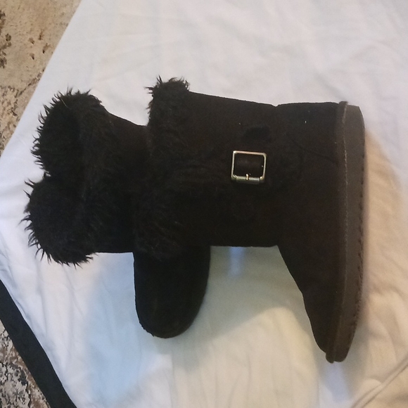 Black, Children's Place, fur lined boots - Picture 3 of 4